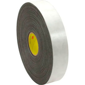 Double Coated Foam Tape, 1/2" x 72 Yds., 3 Mil, Black, 240 Rolls