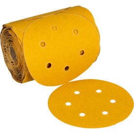 Gold Abrasive Disc Roll, 6" Dia., 80 Grit, 100 Discs/Roll
