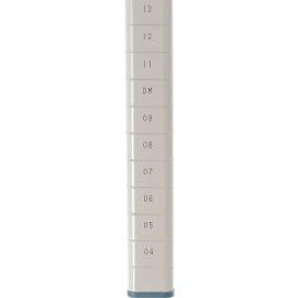 Mobile-Ready Industrial Shelving Post, Epoxy Coated Steel, 69-3/16"H