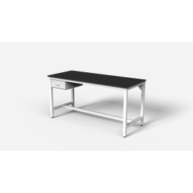 Lab Workbench with Drawer, Epoxy Resin Top, 72" x 30", White
