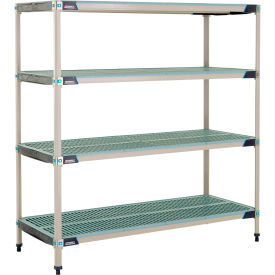 4 Shelf Plastic Industrial Shelving Unit, Starter, 59-3/4"W x 24-1/4"D x 62-3/16"H