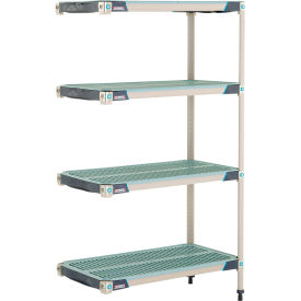 4-Shelf Plastic Industrial Shelving Unit Add-On 35-3/4"W x 18-1/4"D x 62-3/16"H