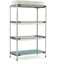 Drying Rack w/Two Drop-Ins, 1 Tray Rack & 1 Bulk Shelf, 47-3/4"W x 24-1/4"D x 74"H