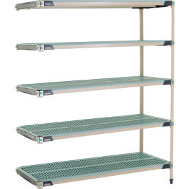 5 Shelf Plastic Industrial Shelving Unit Add-On 59-3/4"W x 24-1/4"D x 74-3/16"H
