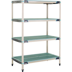 4 Shelf Plastic Industrial Shelving Unit Starter 41-3/4"W x 24-1/4"D x 62-3/16"H