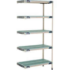 5 Shelf Plastic Industrial Shelving Unit Add-On 35-3/4"W x 18-1/4"D x 74-3/16"H