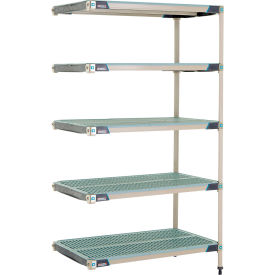 5 Shelf Plastic Industrial Shelving Unit, Add-On, 41-3/4"W x 24-1/4"D x 74-3/16"H