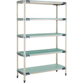 5 Shelf Shelving Unit w/Bottom Shelf, Starter, 47-3/4"W x 18-1/4"D x 74-3/16"H