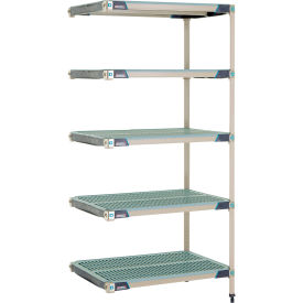 5 Shelf Plastic Industrial Shelving Unit, Add-On, 35-3/4"W x 24-1/4"D x 74-3/16"H