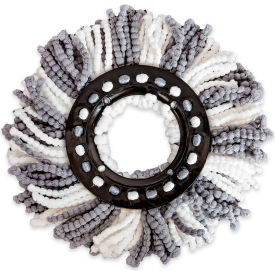 Commercial Pro-Grade Tornado Spin Mop Refill, White/Black, 5/Pack
