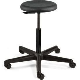 Versa Stool, Polyurethane Seat, Backless, 23"-33" Seat Height, Black