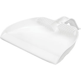 13-1/2" Step-On Stand Dust Pan, White, Pack of 4