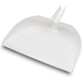 12-1/2" Clean Fibers Dust Pan, White, Pack of 6