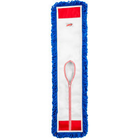 36" Dust Mop Head, Microfiber, Blue, Pack of 12