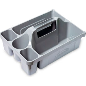 Commercial Maid Carry Caddy, 16"L x 11-1/2"W x 7-1/2"H, Gray, Pack of 6