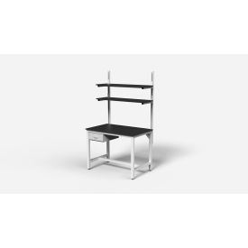 Lab Workbench with Drawer & 2 Shelves, Phenolic Top, 48" x 30", White