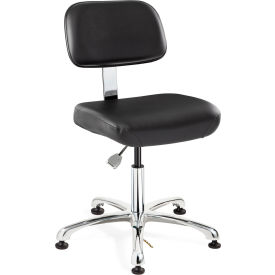 Doral Vinyl ESD Chair, Low Back, No Tilt, 15-1/2" - 21"H Seat, Black