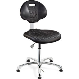 Everlast Polyurethane ESD Chair, Mid Back, No Tilt, 14-1/2" - 19-1/2"H Seat, Black
