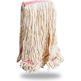 14 Oz. Looped-End Wet Mop Head, White, 12/Pack