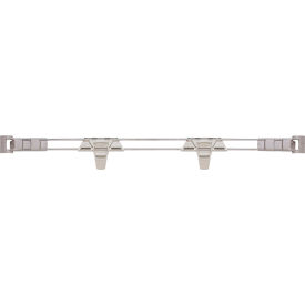 Stackable Shelf Ledge (Back) For Plastic Shelving, 35-5/16''W x 4''H, Silver