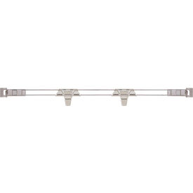 Stackable Shelf Ledge (Back) For Plastic Shelving, 41-5/16''W x 4''H, Silver