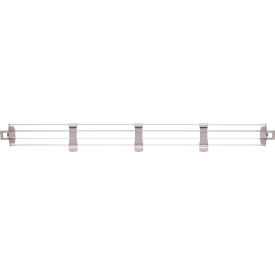 Stackable Shelf Ledge (Back) For Plastic Shelving, 47-1/8''W x 4-7/8''H, Clear