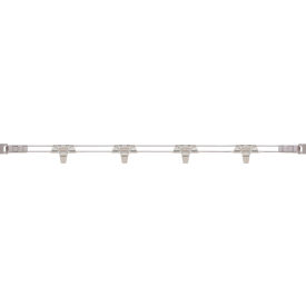 i Stackable Shelf Ledge (Back) For Plastic Shelving, 59-5/16''W x 4''H, Silver