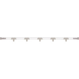 Stackable Shelf Ledge (Side) For Plastic Shelving, 71-5/16''W x 4''H, Silver