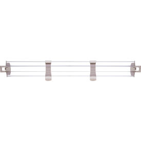Stackable Shelf Ledge (Back) For Plastic Shelving, 35-1/8''W x 4-7/8''H, Clear