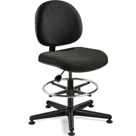 Lexington Economy Fabric Chair, Armless, Non-Tilt, 20" - 27-1/2"H Seat, Black