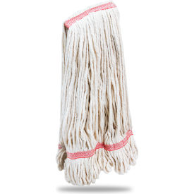 28 Oz. Looped-End Wet Mop Head, White, 12/Pack