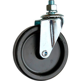 4" Poly Swivel Threaded Stem Caster