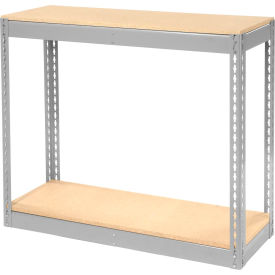 2 Shelf, Heavy Duty Boltless Shelving, Starter, 60"W x 30"D x 36"H, No Deck