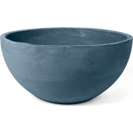 Sedges Indoor/Outdoor Round Planter, 19-3/4" Dia. x 9-1/4"H, Dark Blue