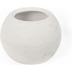 Bonsai Indoor/Outdoor Round Planter, 12-1/4" Dia. x 9-7/8"H, White