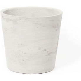 Crocuss Indoor/Outdoor Round Planter, 12-7/8" Dia. x 12-7/8"H, Platinum