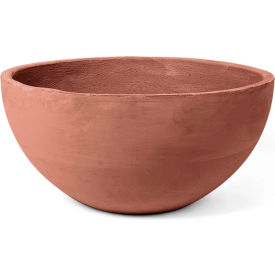 Sedges Indoor/Outdoor Round Planter, 15-1/4" Dia. x 7"H, Terra Cotta