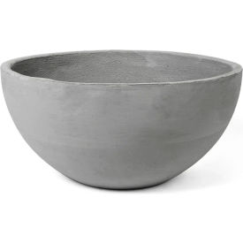 Sedges Indoor/Outdoor Round Planter, 19-3/4" Dia. x 9-1/4"H, Stone