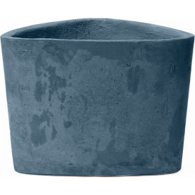 Hawthorne Indoor/Outdoor Triangular Planter, 13"W x 12-1/2"D x 9-1/2"H, Dark Blue