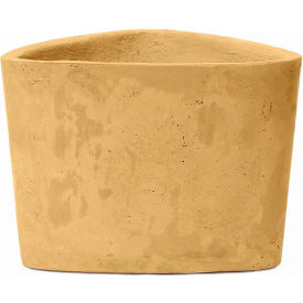 Hawthorne Indoor/Outdoor Triangular Planter, 19"W x 18-1/2"D x 14-1/4"H, Mustard