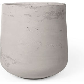 Yew Indoor/Outdoor Round Planter, 11-3/4" Dia. x 12-7/8"H, Platinum