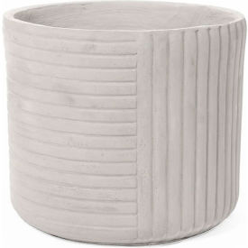 Alpine Indoor/Outdoor Round Planter, 15-3/8" Dia. x 13-3/8"H, Platinum