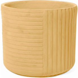 Alpine Indoor/Outdoor Round Planter, 15-3/8" Dia. x 13-3/8"H, Mustard