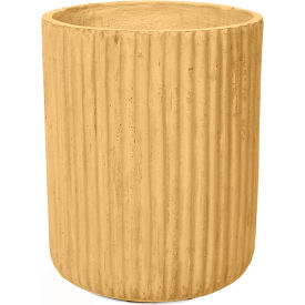 Calla Indoor/Outdoor Round Planter, 14-1/2" Dia. x 17-3/4"H, Stone