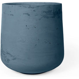 Yew Indoor/Outdoor Round Planter, 16-1/8" Dia. x 18-1/2"H, Dark Blue
