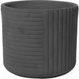 Planters Indoor/Outdoor Round Planter, 18-1/2" Dia. x 16-7/8"H, Licorice