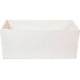 Sequoia Indoor/Outdoor Rectangular Planter, 39-5/8"W x 16-3/8"D x 16-1/2"H, Platinum