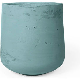 Yew Indoor/Outdoor Round Planter, 16-1/8" Dia. x 18-1/2"H, Turquoise