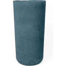 Aster Indoor/Outdoor Round Planter, 10" Dia. x 20"H, Dark Blue