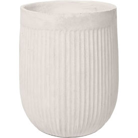 Azalea Indoor/Outdoor Round Planter, 15" Dia. x 20-1/2"H, Platinum